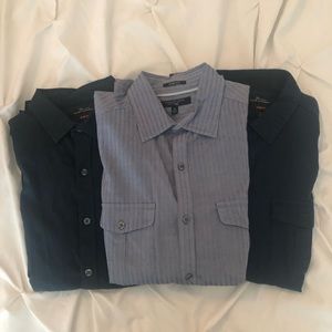 Marc Anthony Slim Fit long sleeve dress shirts bundle Size M